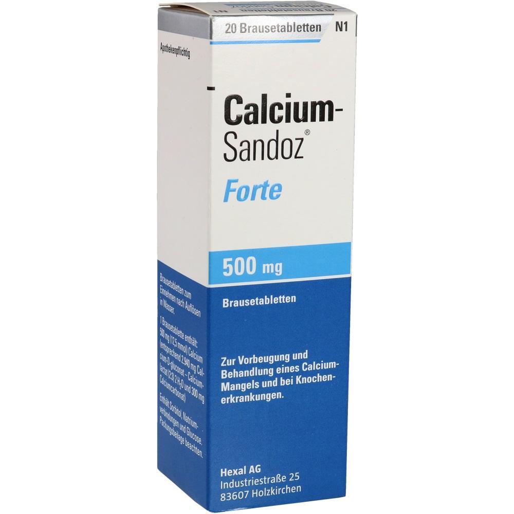 Eine Verpackung für Calcium Brausetabletten zur Behandlung von Calciummangel.