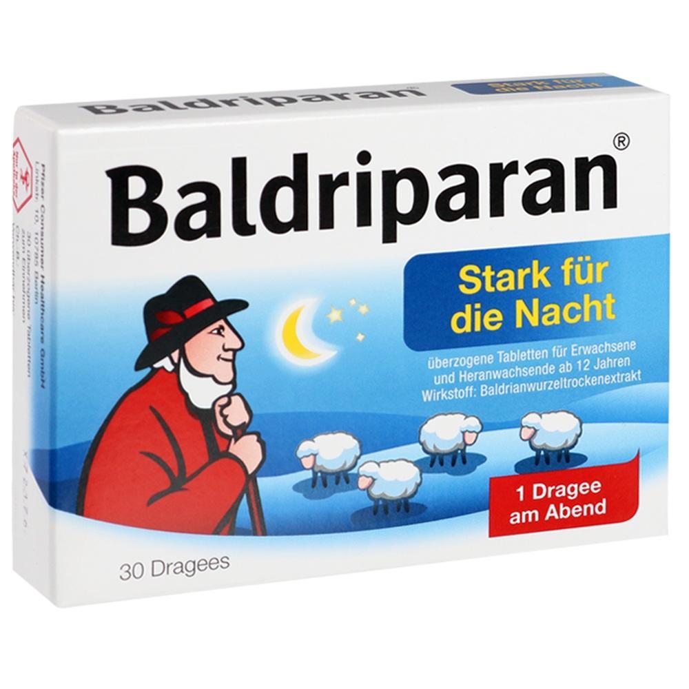 Eine Medikamentenschachtel mit einem Hirten und Schafen, sie hilft beim Schlafen.