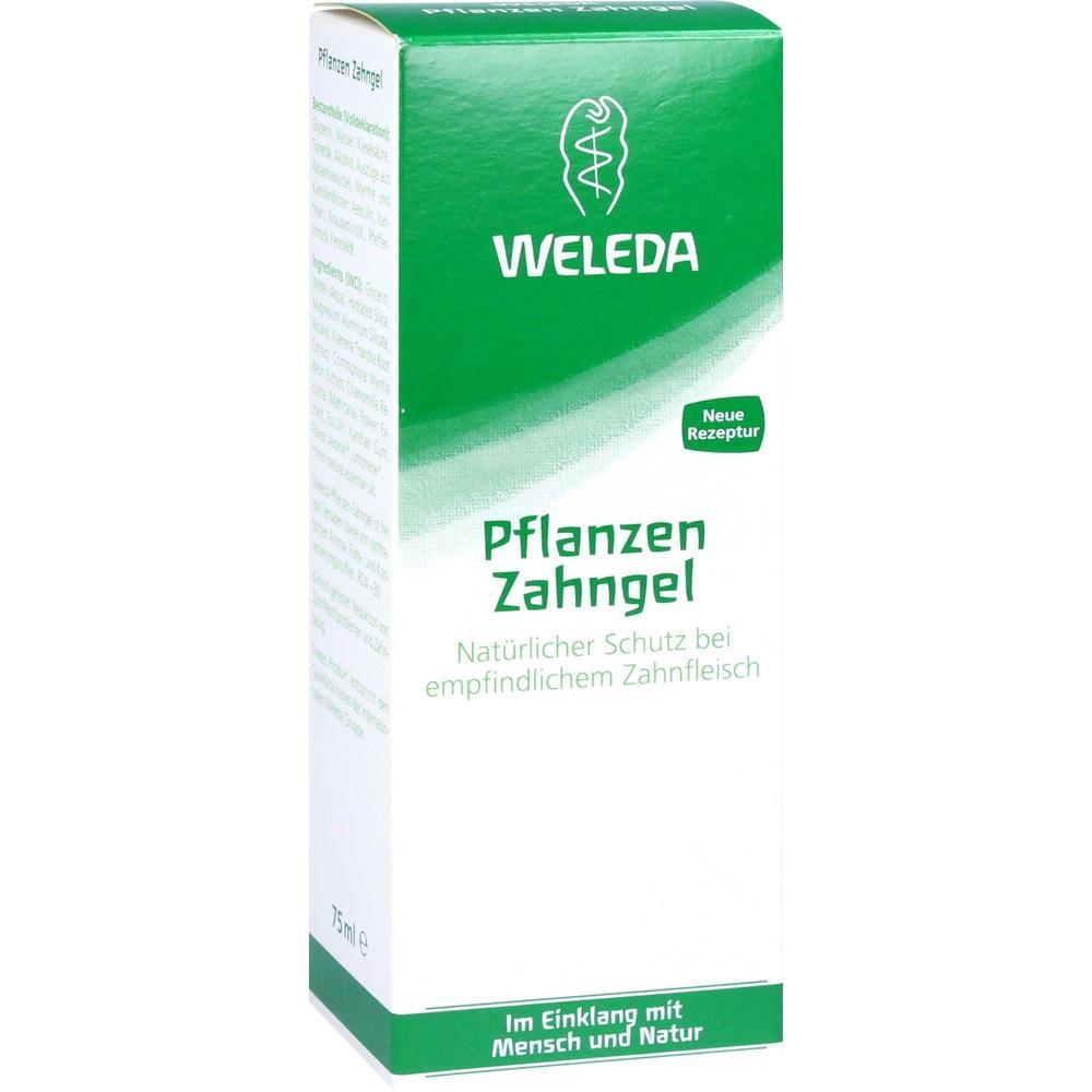 Gr&uuml;ne Verpackung eines Zahngels von Weleda f&uuml;r empfindliches Zahnfleisch.