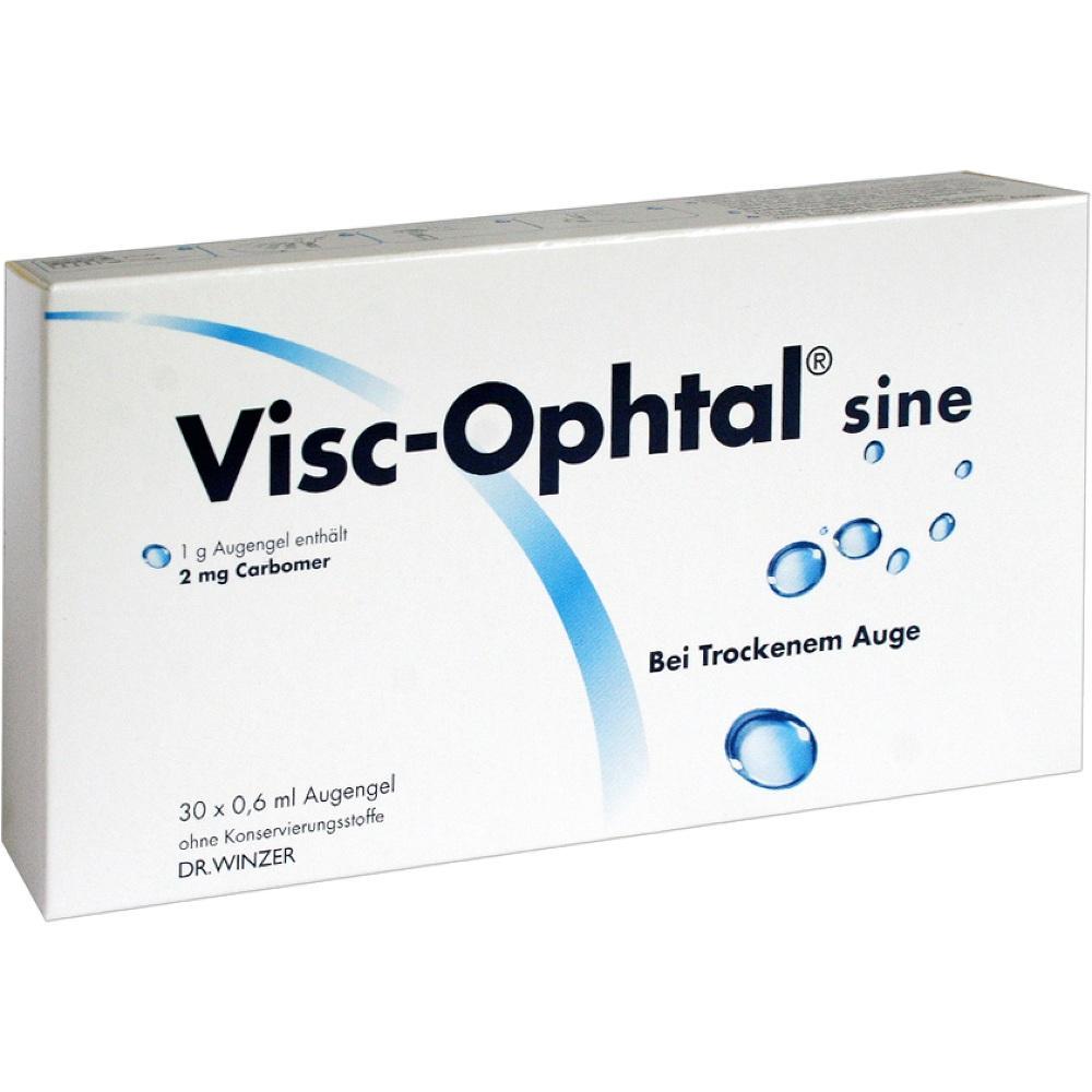 Eine Packung Augengel zur Behandlung von trockenen Augen.