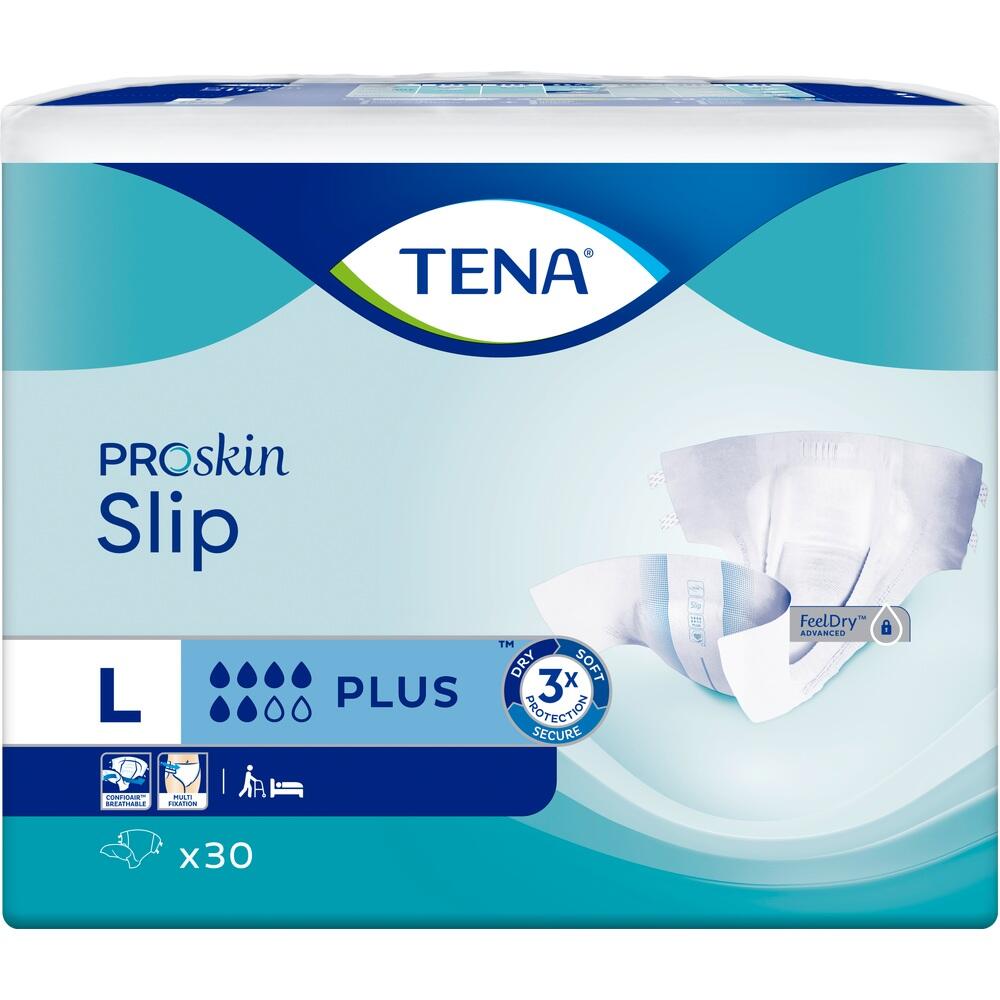 Eine Packung TENA Proskin Slip Windeln in Gr&ouml;&szlig;e L.