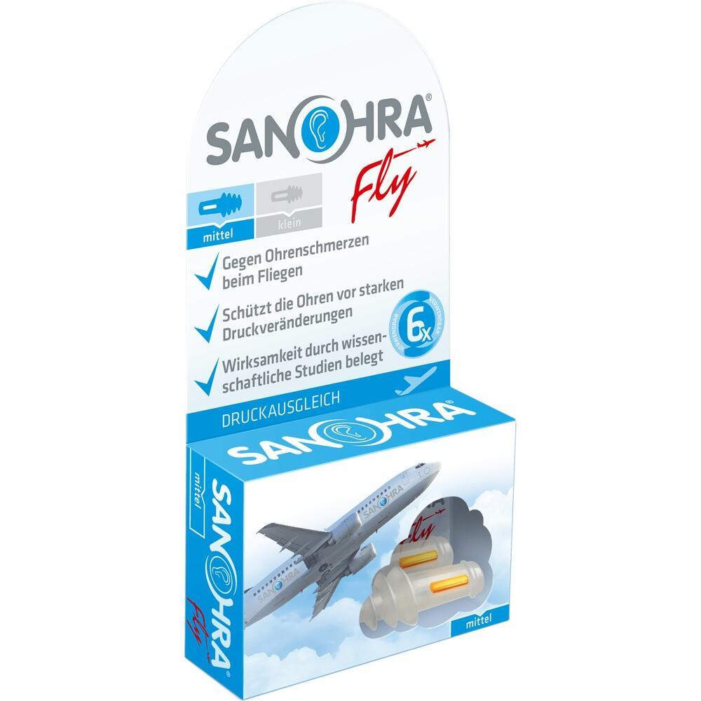 Eine Verpackung f&uuml;r Ohrst&ouml;psel gegen Ohrenschmerzen beim Fliegen.