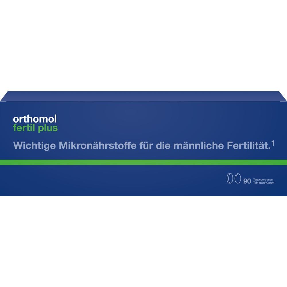 Blaue Verpackung von Nahrungserg&auml;nzungsmittel f&uuml;r m&auml;nnliche Fruchtbarkeit.