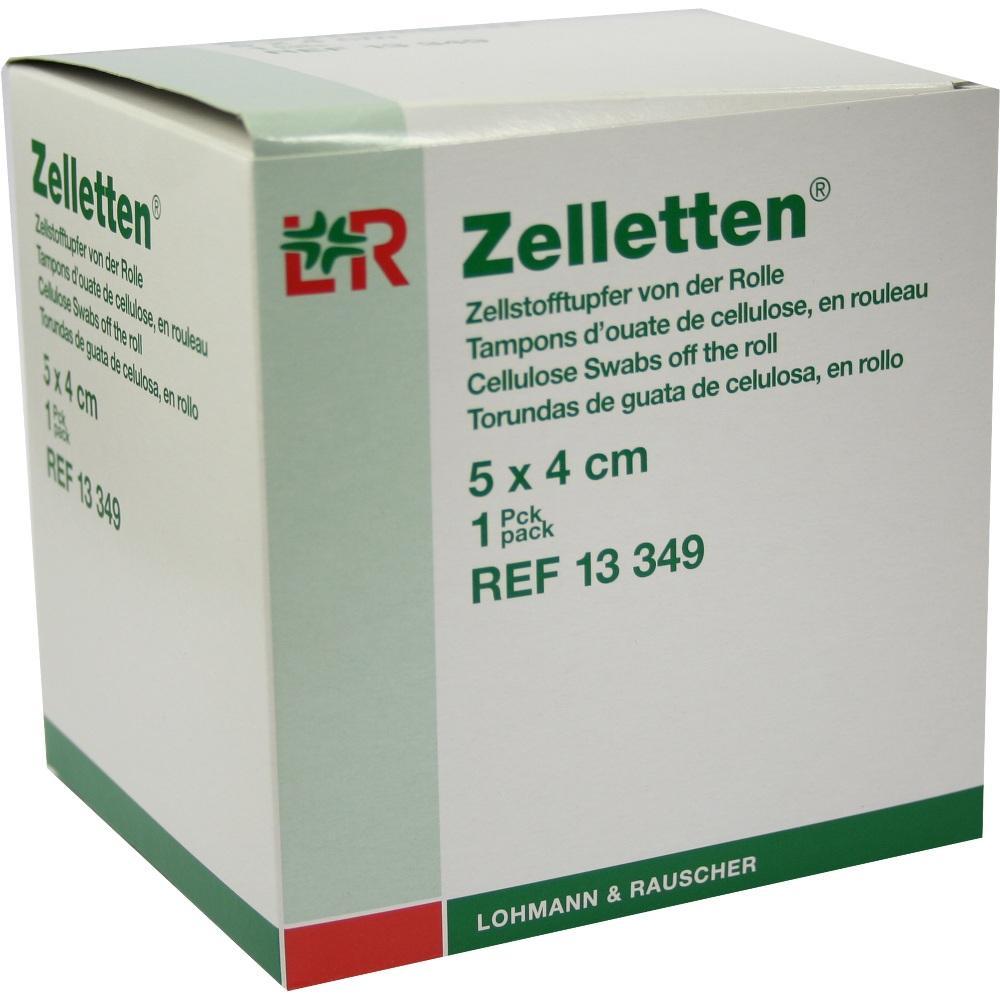 Eine weiße Schachtel mit der Aufschrift "Zelletten" und grüner Schrift.