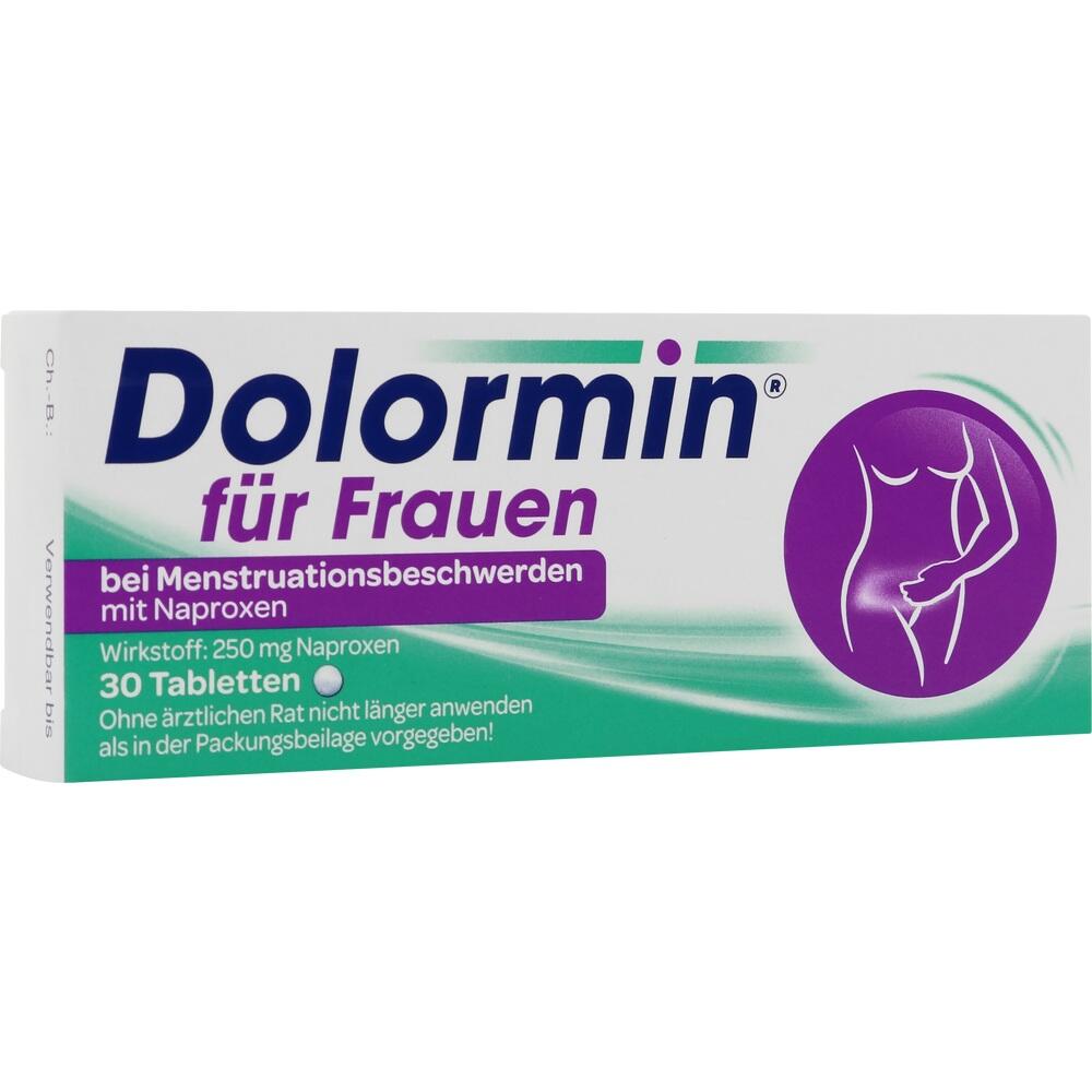 Eine Packung Schmerztabletten f&uuml;r Frauen mit 250 mg Naproxen.