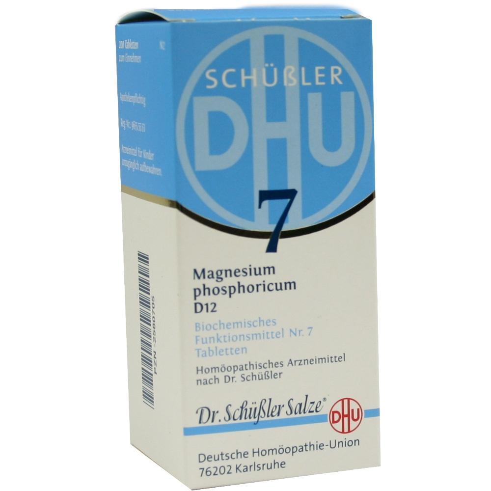 Packung Sch&uuml;&szlig;ler Salze Nr. 7 Magnesium phosphoricum in Blau und Wei&szlig;.