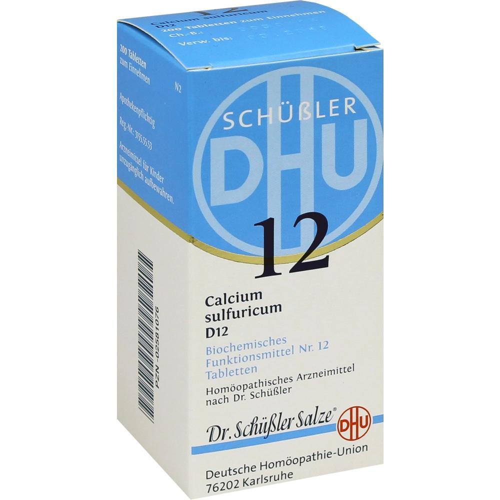 Schachtel mit hom&ouml;opathischen Tabletten der Marke Sch&uuml;&szlig;ler, Nummer 12.