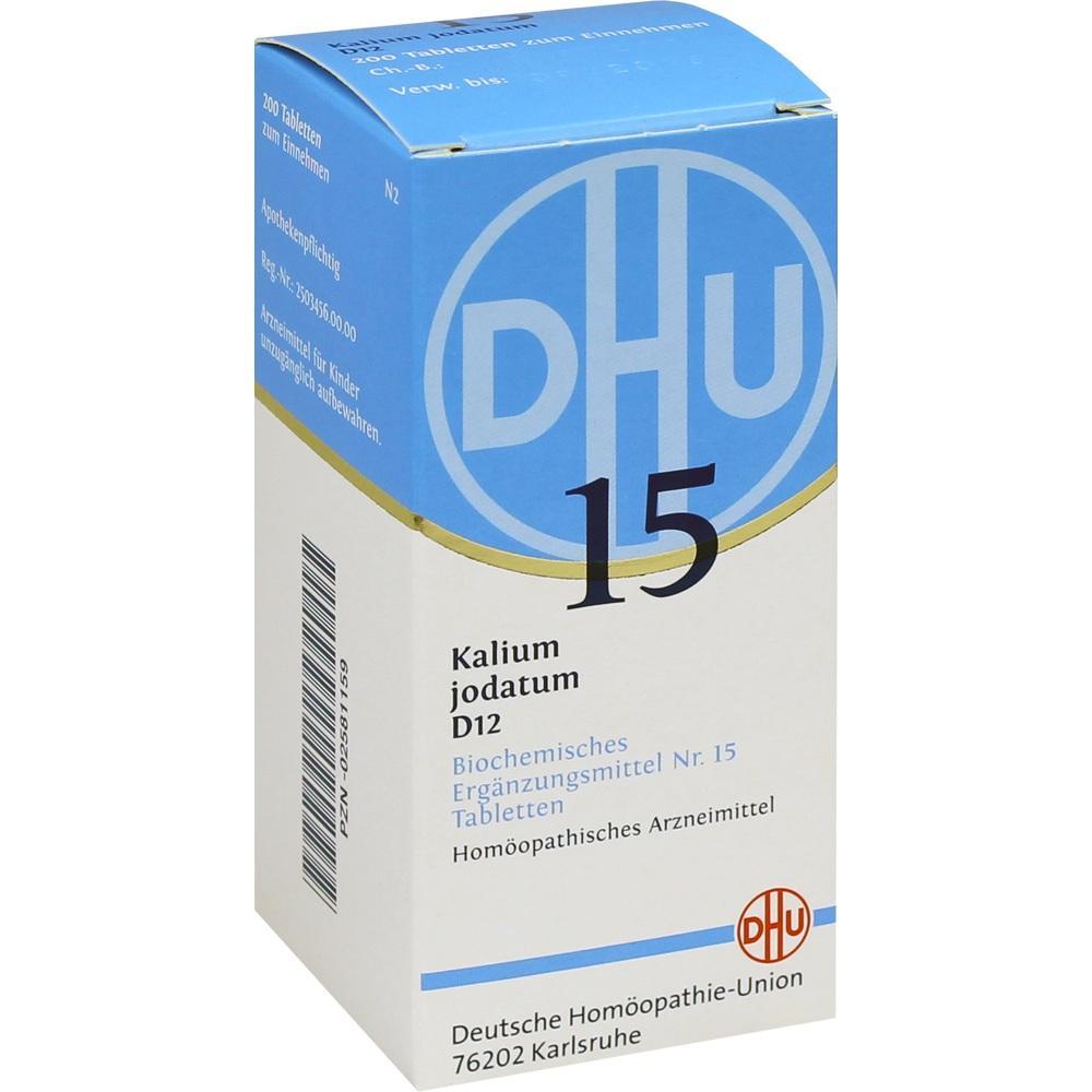 Schachtel mit hom&ouml;opathischen Tabletten von DHU, Kalium jodatum D12.