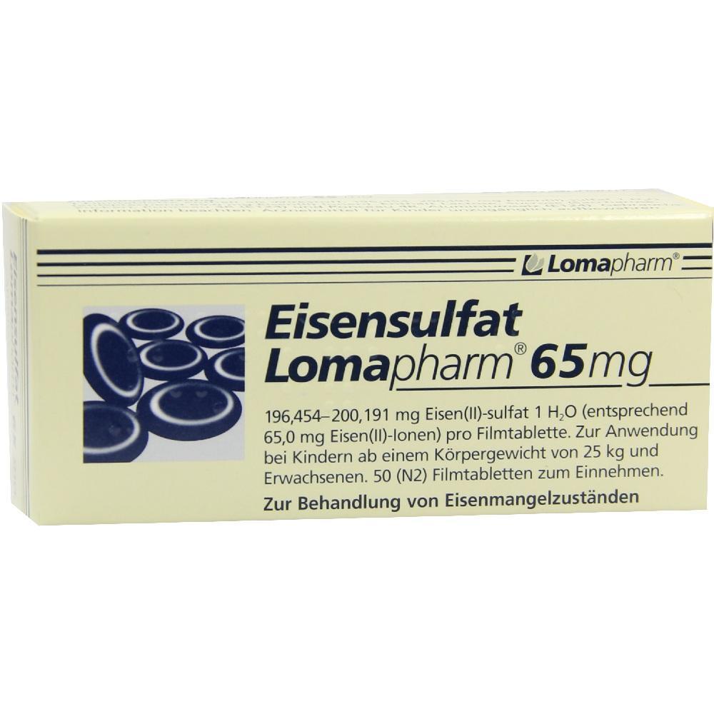Eine Packung Eisentabletten f&uuml;r die Behandlung von Eisenmangel.