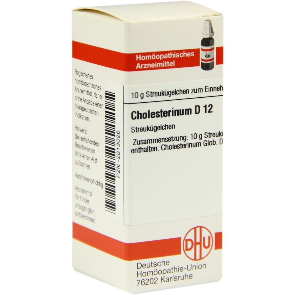Eine Packung hom&ouml;opathisches Mittel namens Cholesterinum D12.