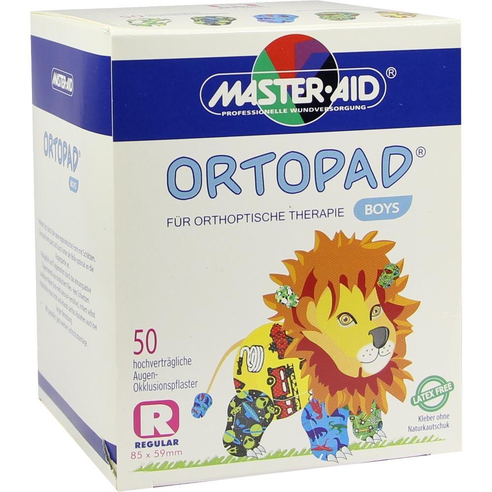 Eine Packung Augenpflaster mit einem bunten L&ouml;wen darauf.