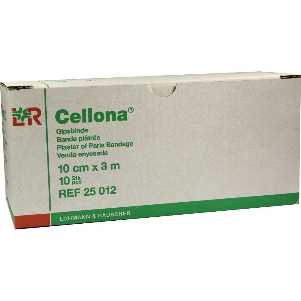 Eine Schachtel mit Gipsbinden von der Marke Cellona.
