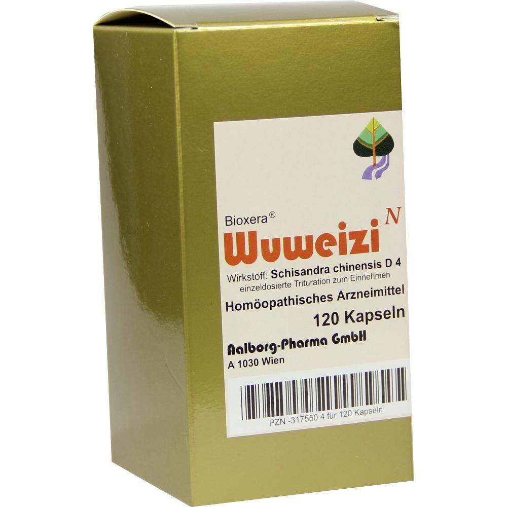 Gr&uuml;ne Schachtel mit hom&ouml;opathischen Kapseln von WuWeizi aus Wien.