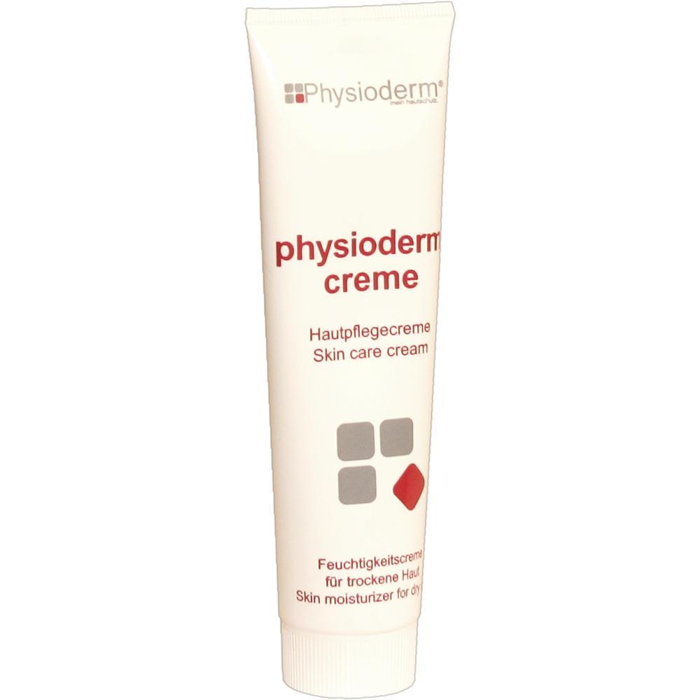 Eine wei&szlig;e Tube mit der Aufschrift "Physioderm Creme".