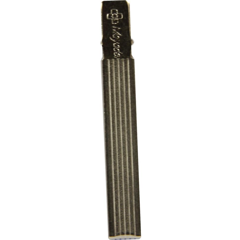 Ein metallener Bohrmei&szlig;el mit geriffelter Oberfl&auml;che.