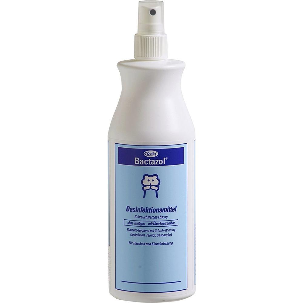 Eine wei&szlig;e Flasche mit Desinfektionsmittelspray.