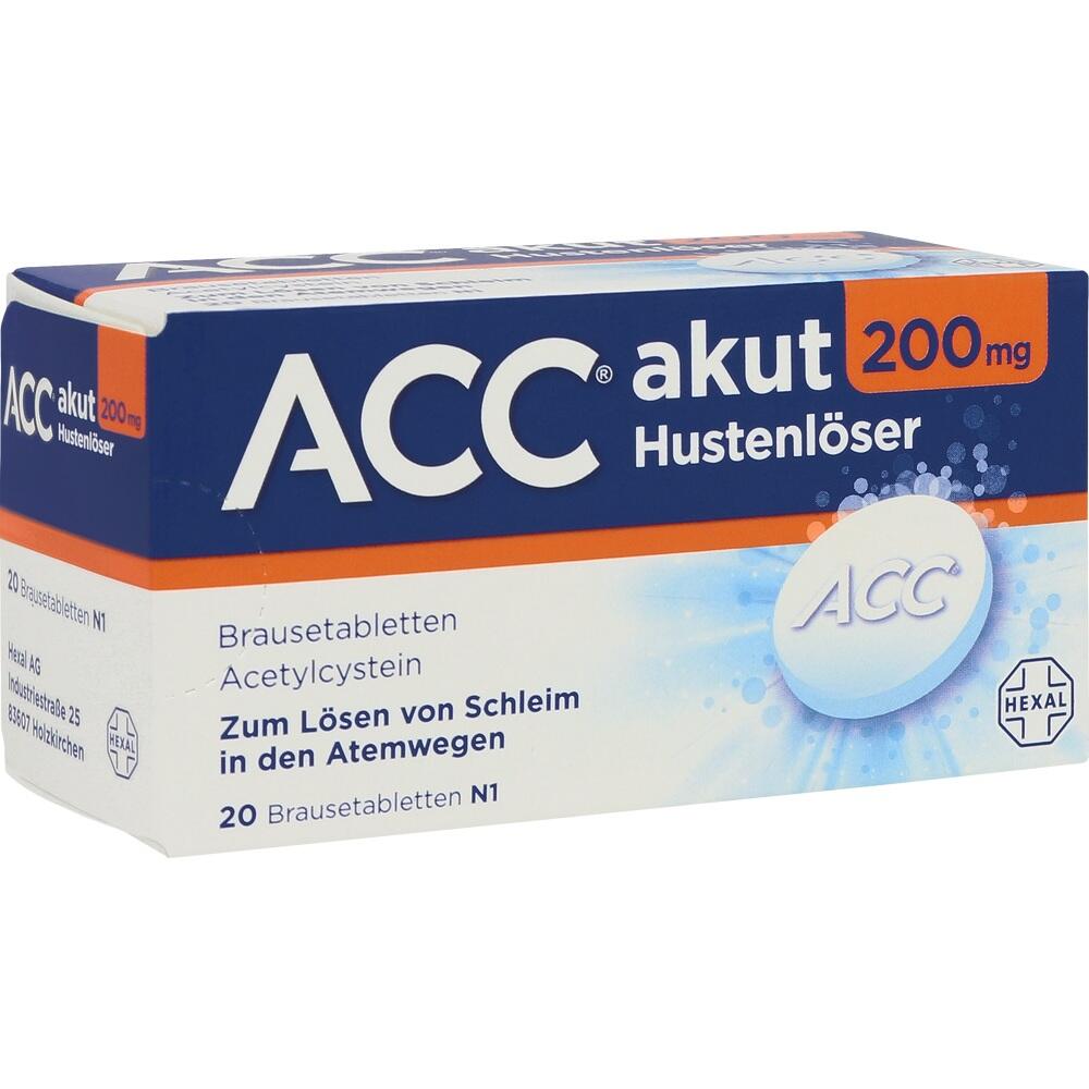 Eine Verpackung von ACC Hustenl&ouml;ser mit 200 mg Acetylcystein.