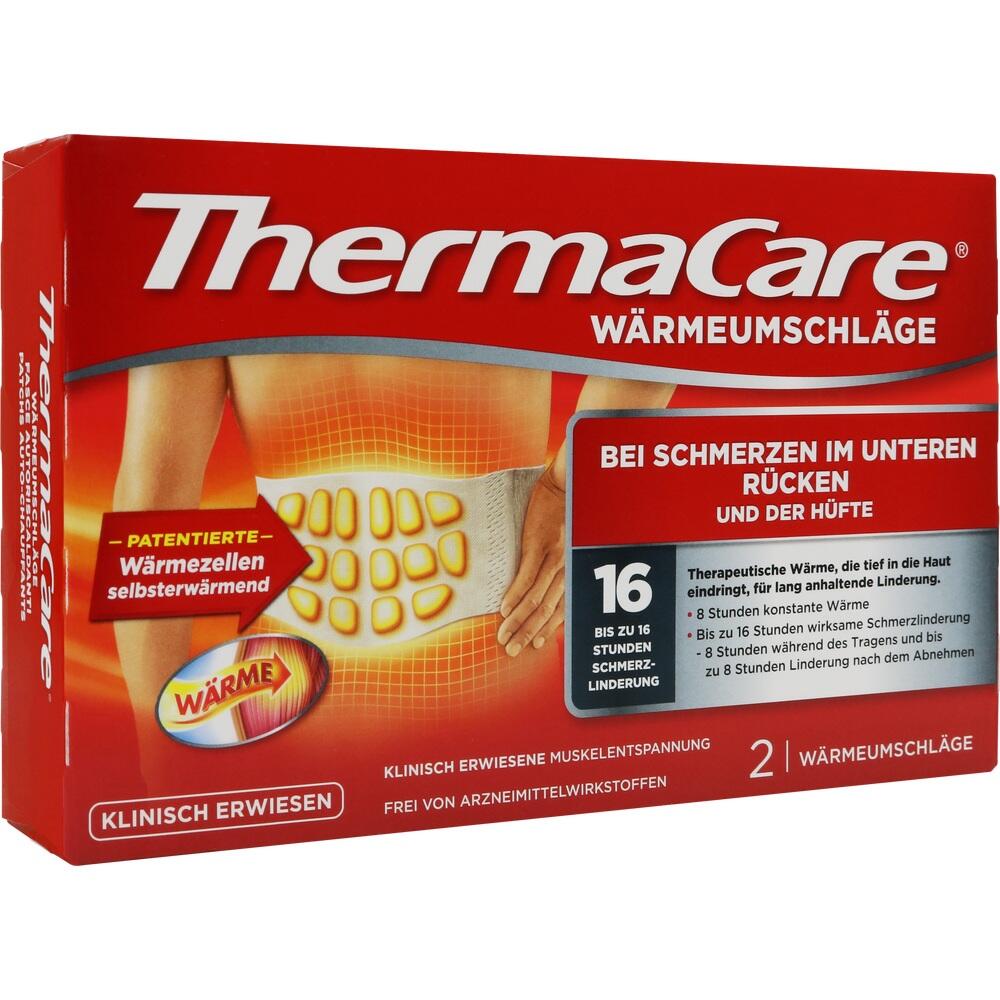 Rote Verpackung f&uuml;r W&auml;rmepads gegen R&uuml;ckenschmerzen.