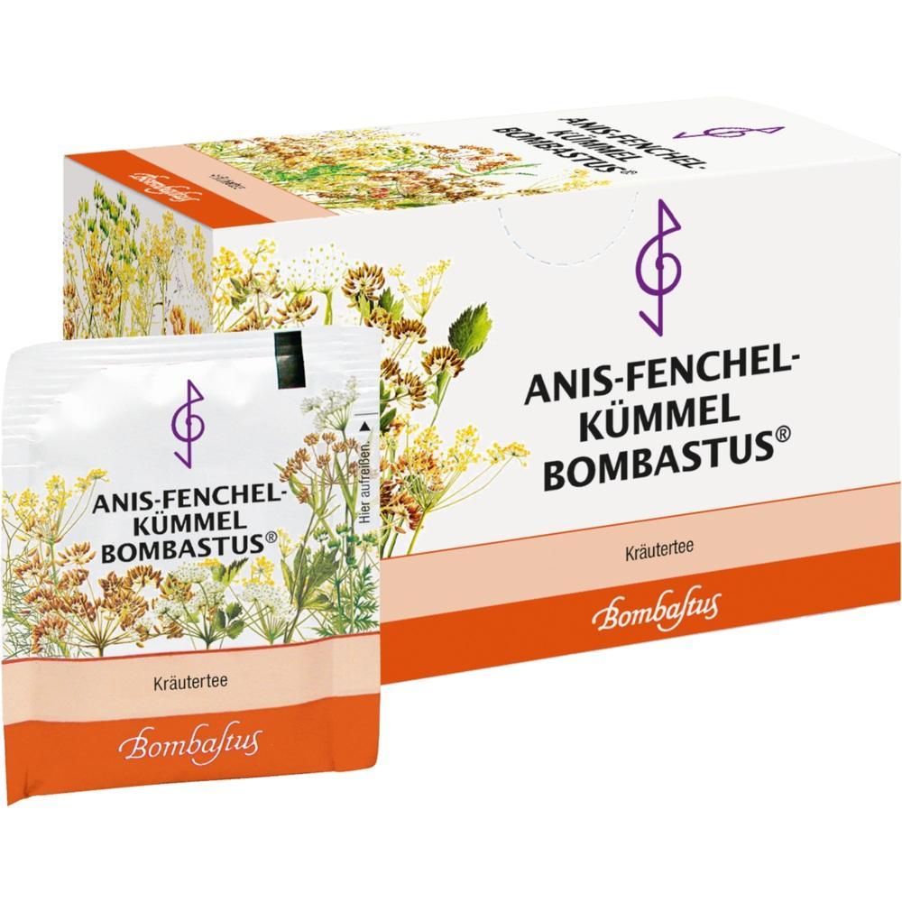 Eine Packung Kr&auml;utertee mit Anis, Fenchel und K&uuml;mmel ist zu sehen.