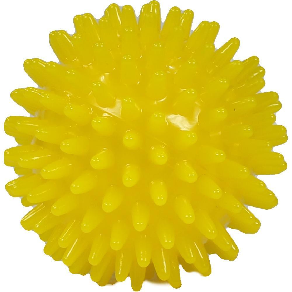 Ein gelber Ball mit vielen kleinen, stacheligen Noppen.