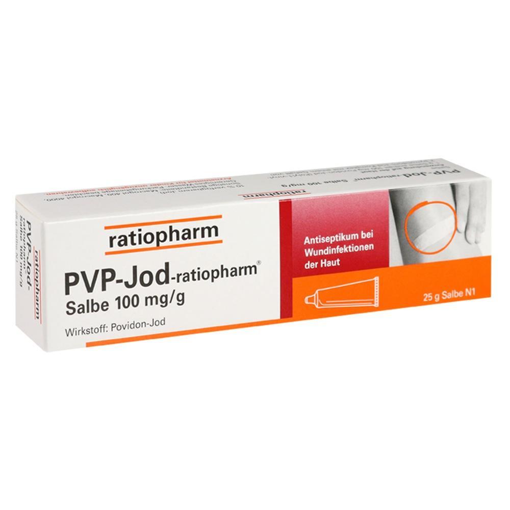Eine Tube antiseptische Salbe von Ratiopharm gegen Wundinfektionen.