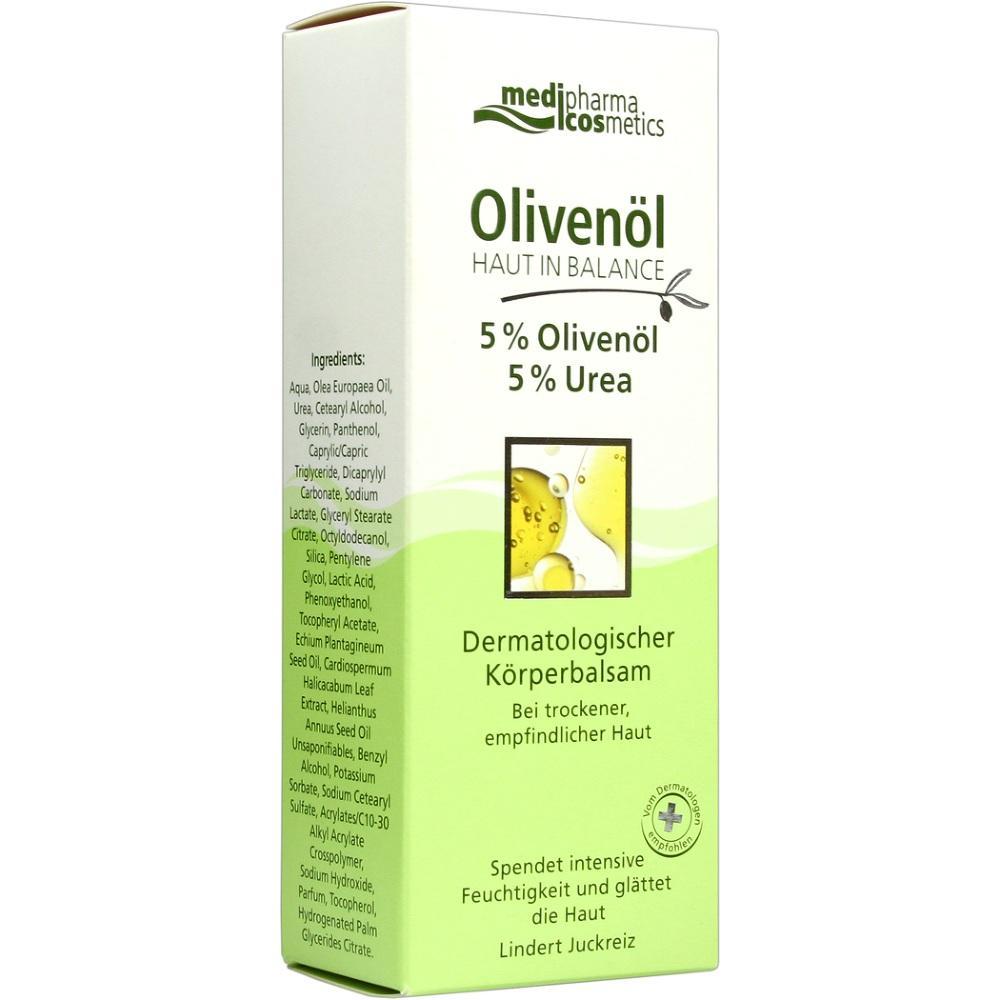 Eine Verpackung von Olivenöl-Körperbalsam für empfindliche Haut.