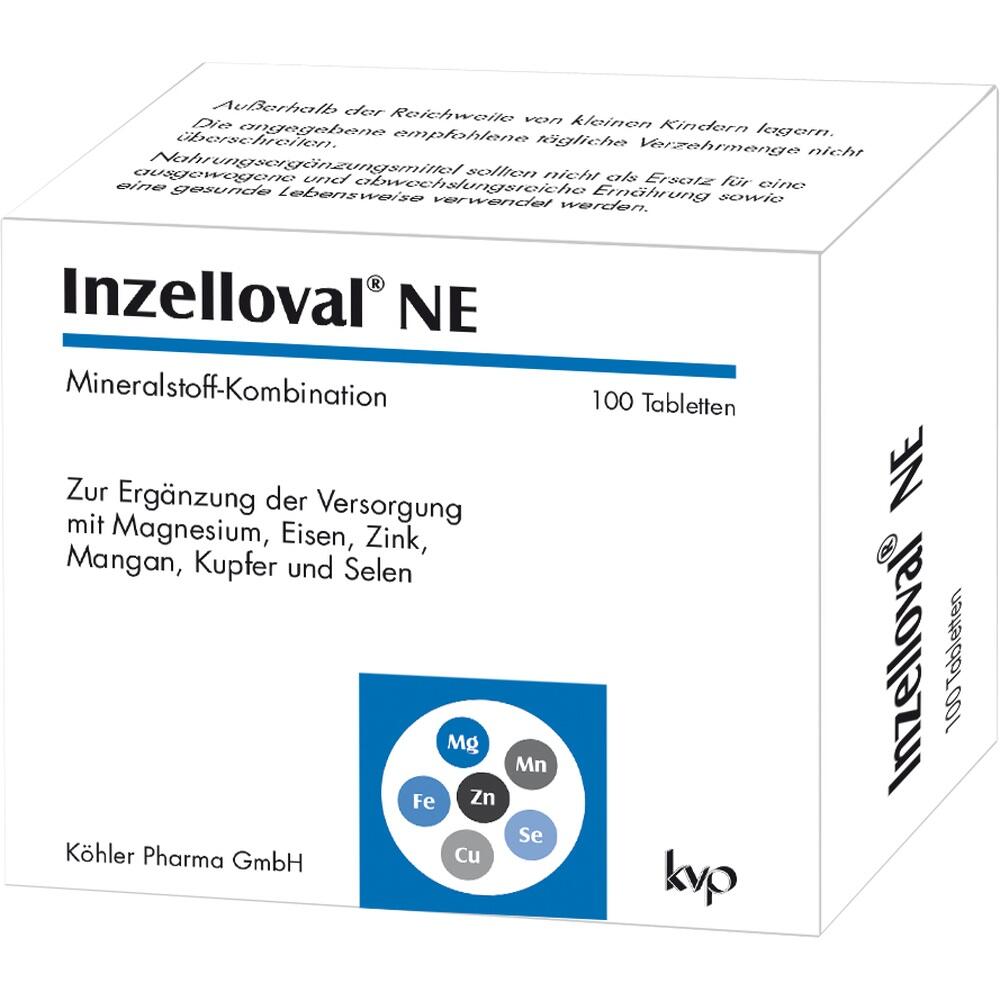 Schachtel mit 100 Tabletten zur Versorgung mit verschiedenen Mineralien.