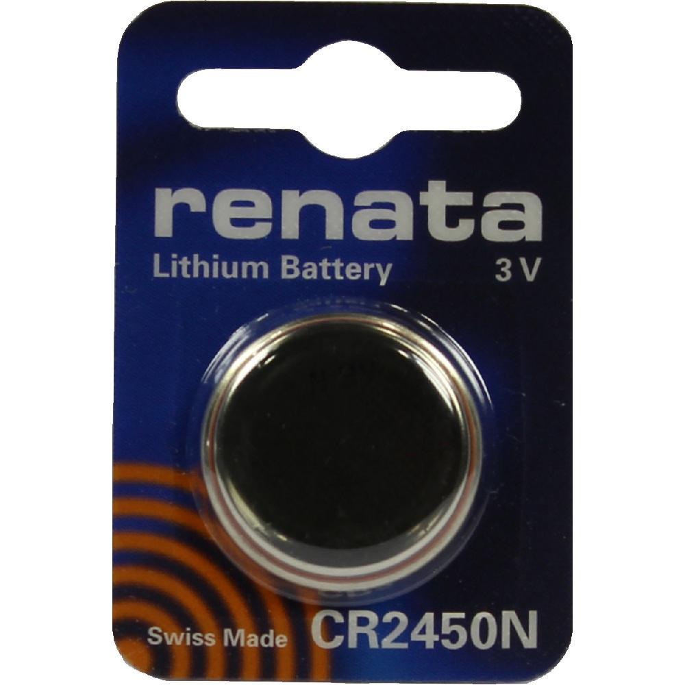 Eine runde 3V Lithium-Batterie in einer blauen Verpackung.