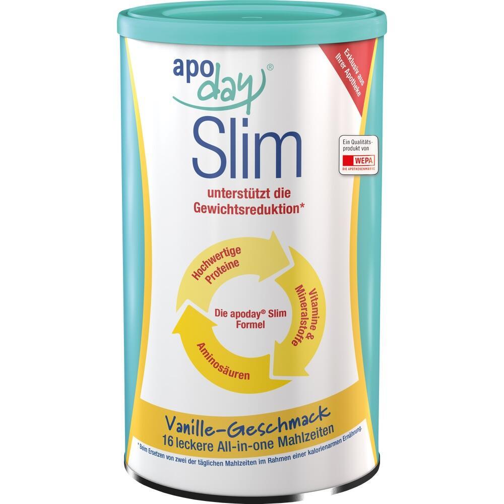 Dose mit Abnehm-Pulver im Vanille-Geschmack, unterst&uuml;tzt Gewichtsreduktion.