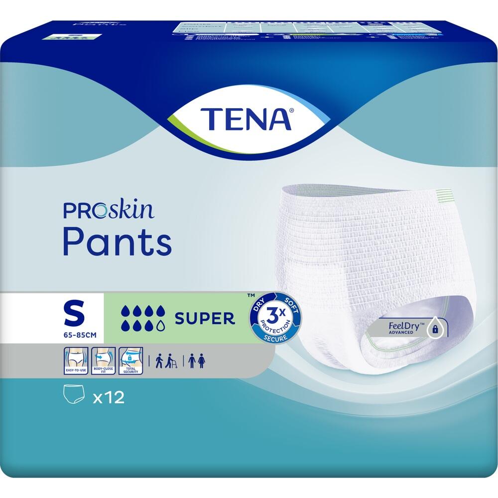Packung mit TENA ProSkin Pants f&uuml;r Erwachsene in Gr&ouml;&szlig;e S.